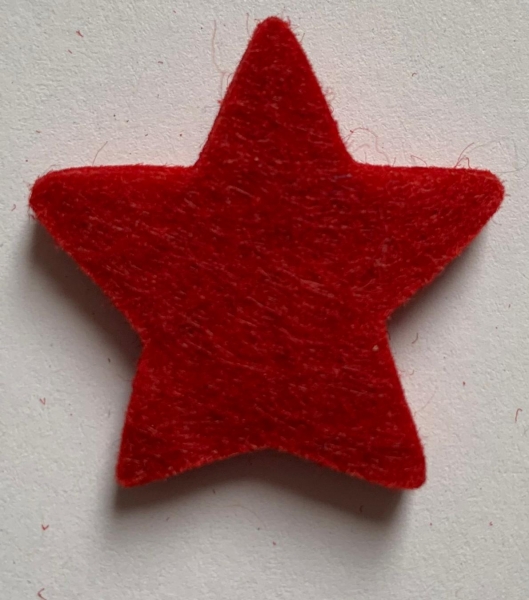 10 Filz-Sterne rot